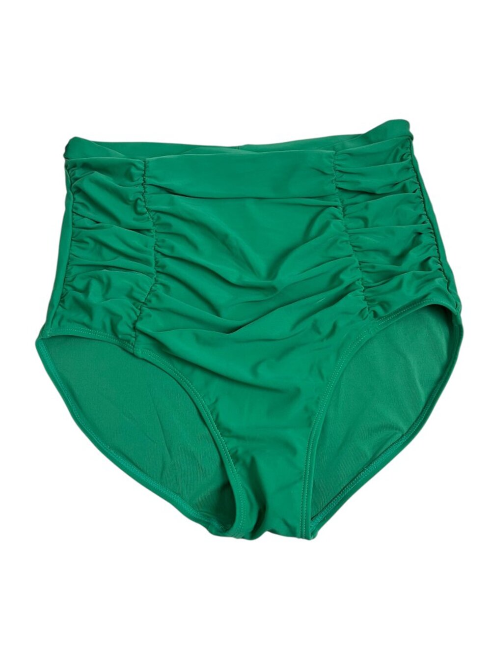 Shapermint Green High Waist Ruched Swim Bottoms Tummy Control XL
